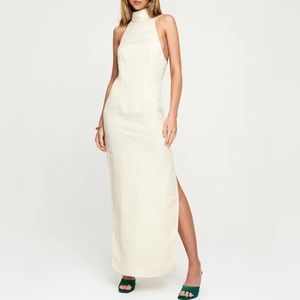 WORN ONCE Lioness Giza Maxi Dress Off White